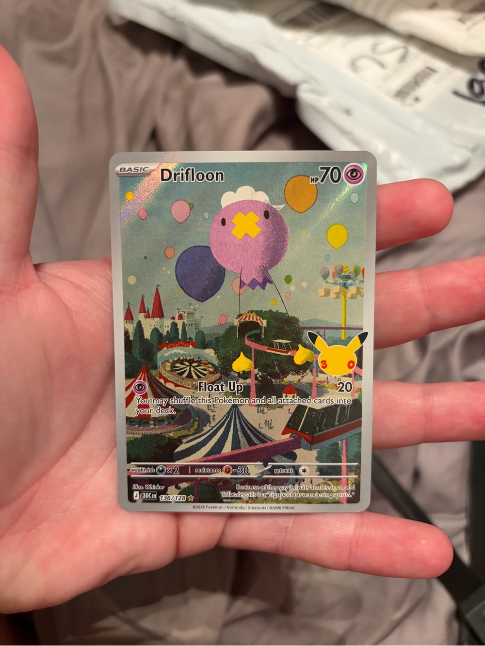 Drifloon TCG Holographic Card -